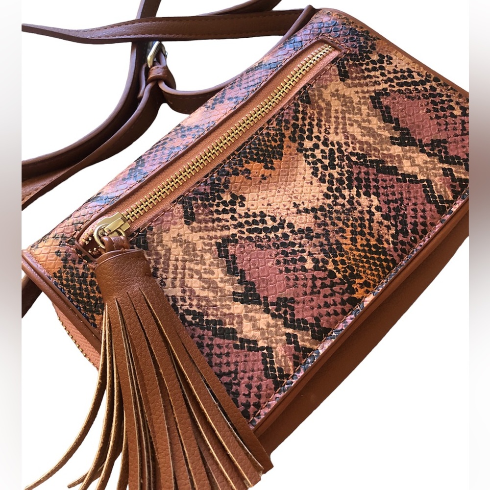 Snakeskin Print Crossbody